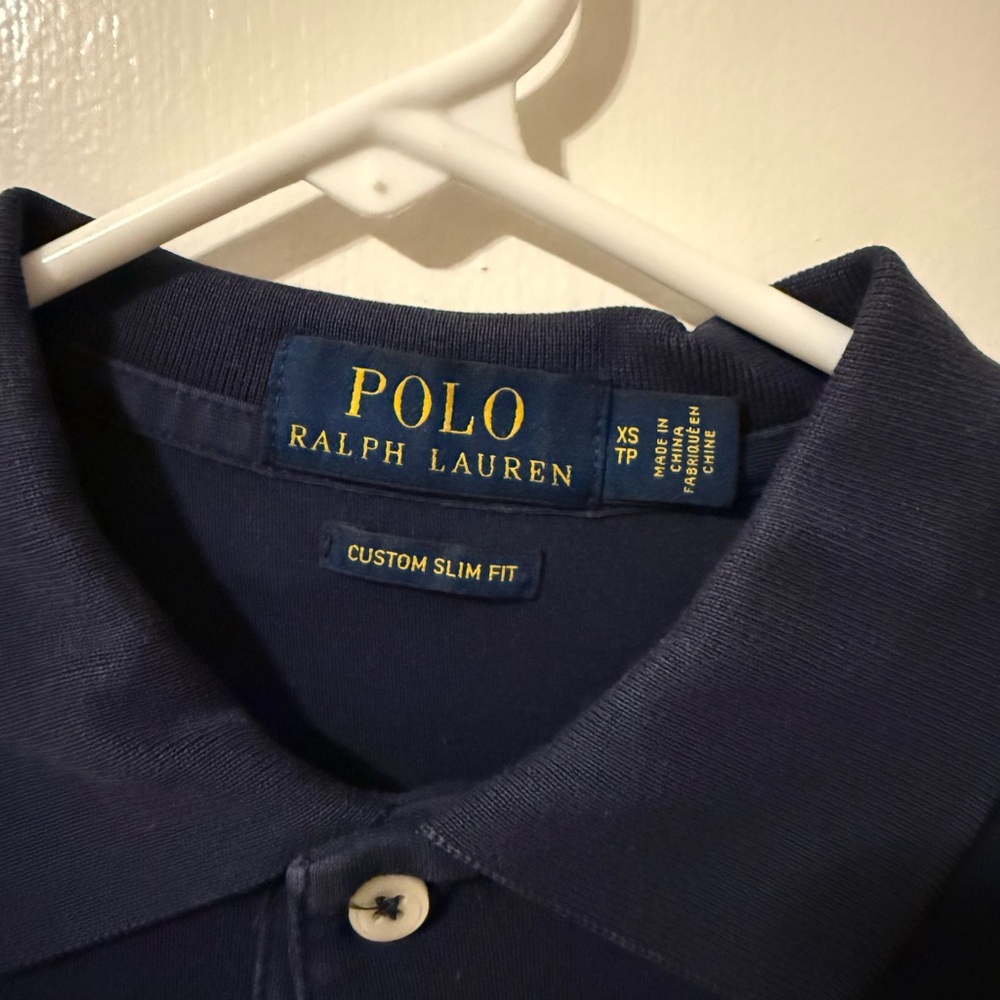 Polo Ralph Lauren Custom Slim Fit Polo Shirt XS – Navy Blue - Picture 2 of 3